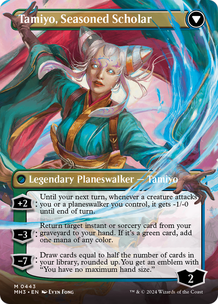 Tamiyo, Inquisitive Student // Tamiyo, Seasoned Scholar (MH3-443) (Borderless) (Foil)