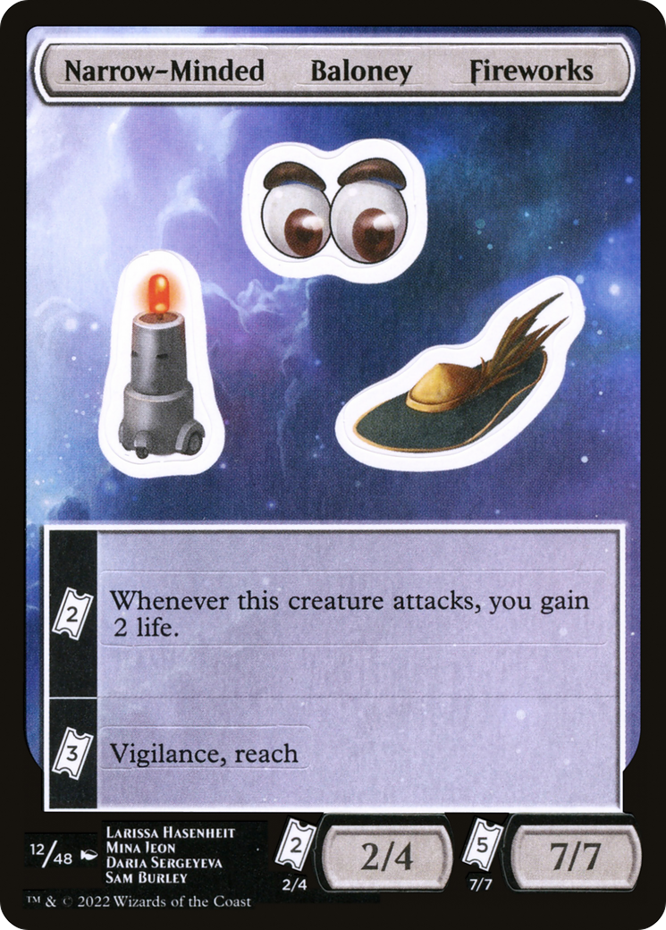 Narrow-Minded Baloney Fireworks Sticker Sheet (UNF-012)