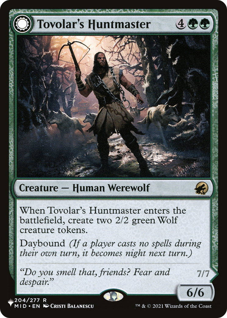 Tovolar's Huntmaster // Tovolar's Packleader (LIST-MID-204)