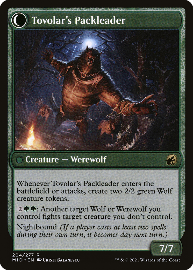 Tovolar's Huntmaster // Tovolar's Packleader (LIST-MID-204)
