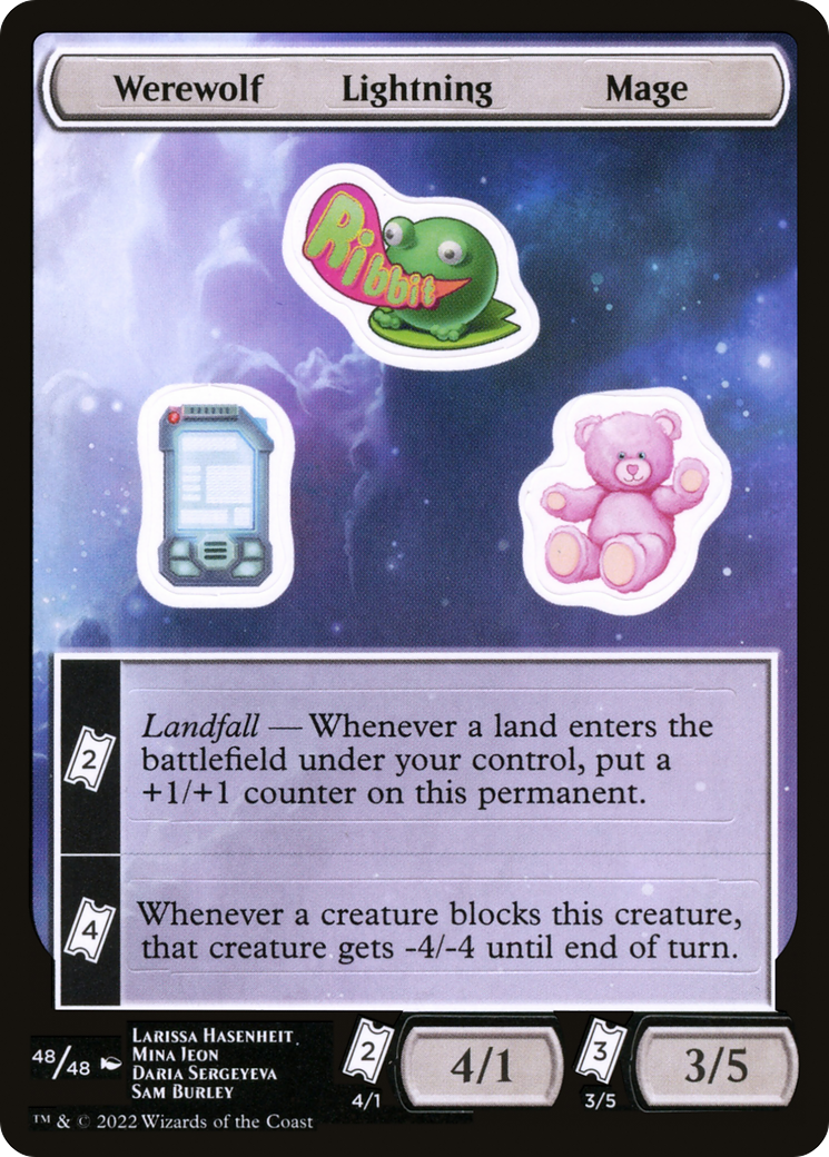 Werewolf Lightning Mage Sticker Sheet (UNF-048)