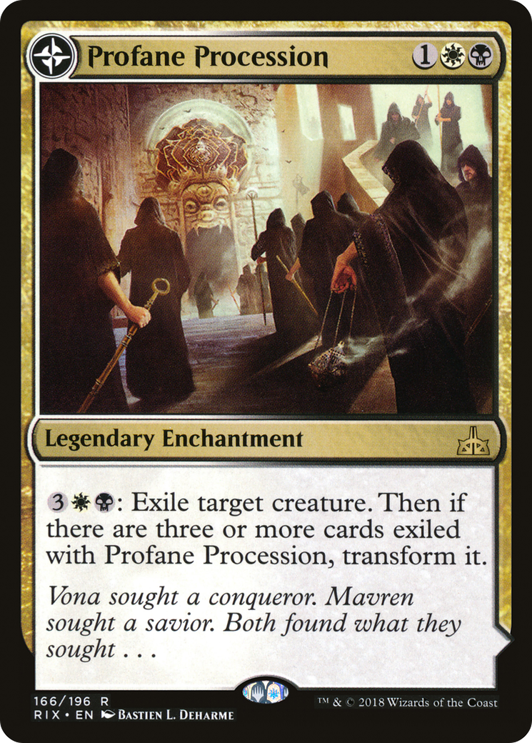 Profane Procession // Tomb of the Dusk Rose (RIX-166) (Foil)