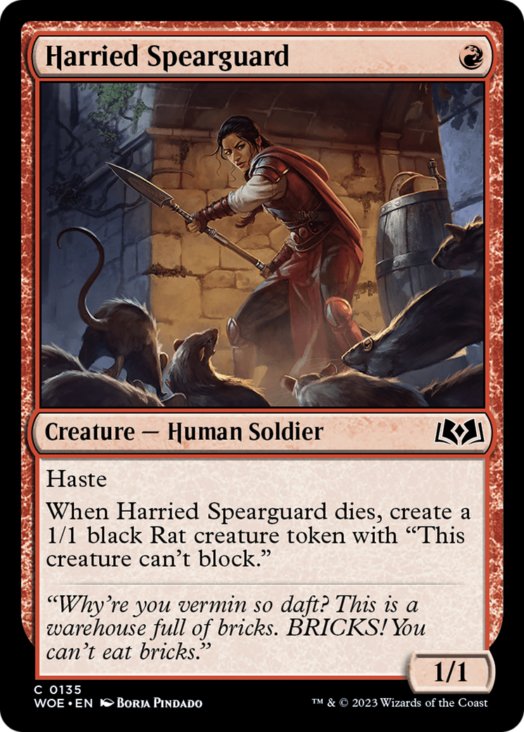 Harried Spearguard (WOE-135) (Foil)