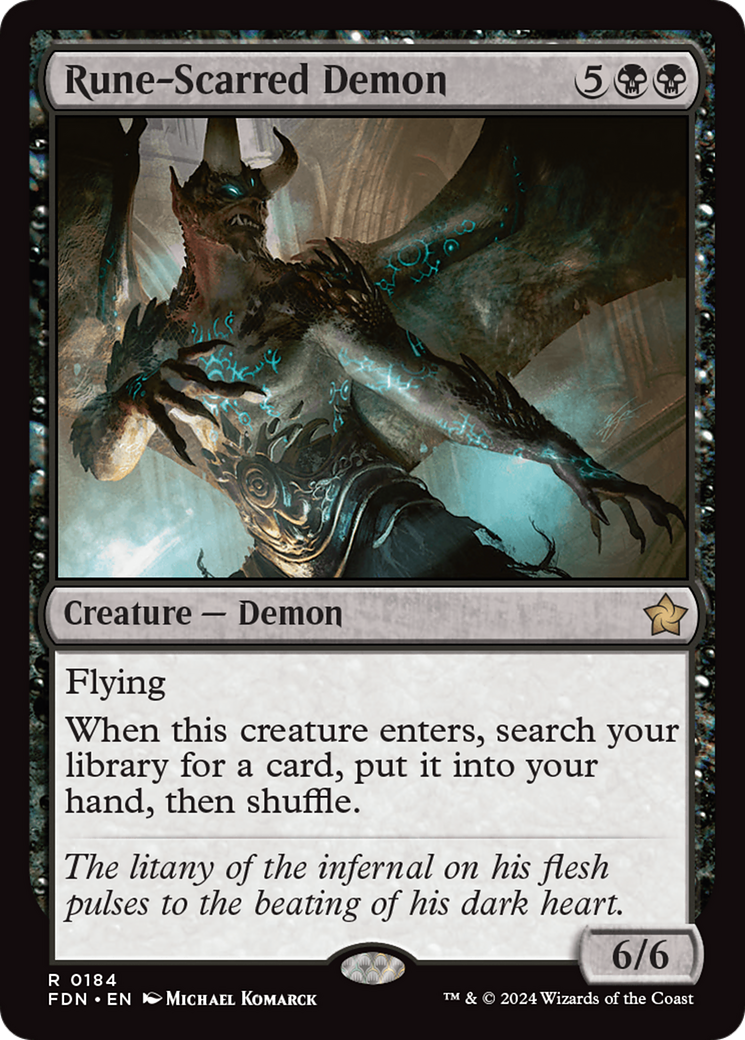 Rune-Scarred Demon (FDN-184) (Foil)