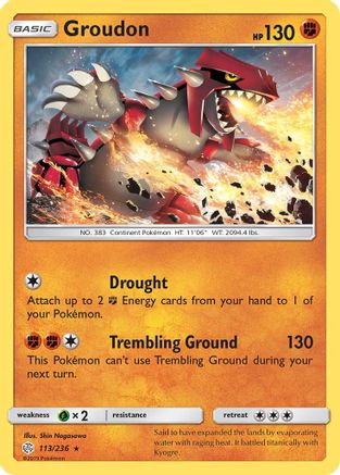 Groudon (CEC-113) (Reverse Holofoil)
