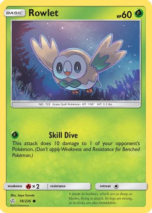 Rowlet (CEC-018) (Reverse Holofoil)