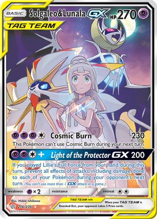 Solgaleo & Lunala GX (Full Art) (CEC-216) (Holofoil)