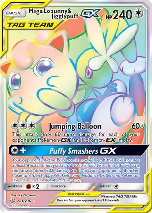 Mega Lopunny & Jigglypuff GX (Secret) (CEC-261) (Holofoil)