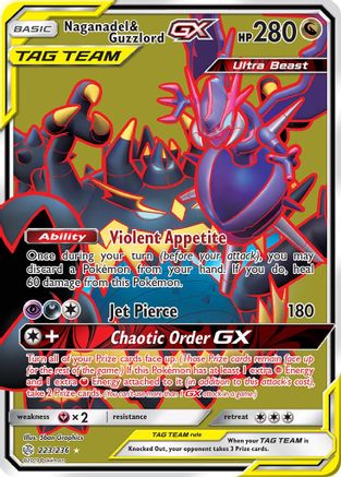 Naganadel & Guzzlord GX (Full Art) (CEC-223) (Holofoil)