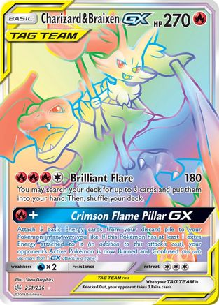 Charizard & Braixen GX (Secret) (CEC-251) (Holofoil)