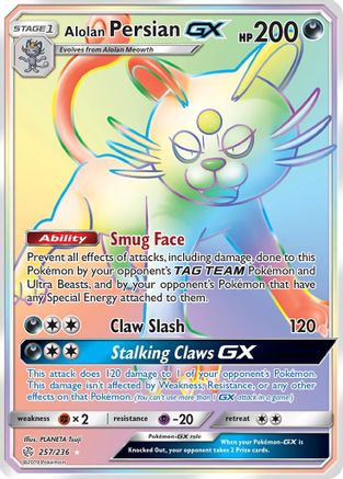 Alolan Persian GX (Secret) (CEC-257) (Holofoil)