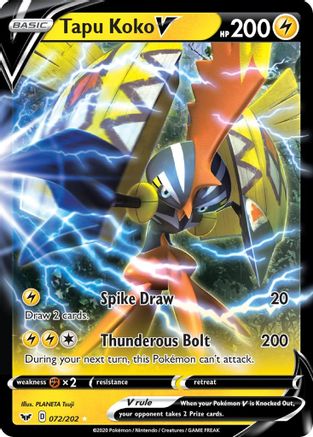 Tapu Koko V (SSH-072) (Holofoil)