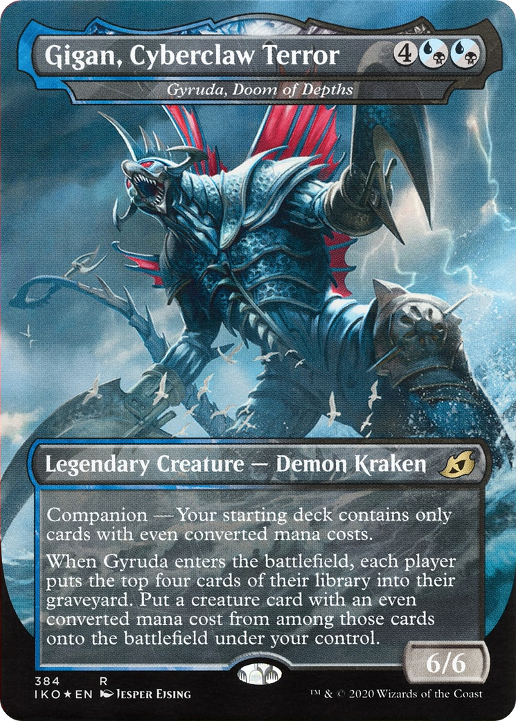 Gigan, Cyberclaw Terror / Gyruda, Doom of Depths (IKO-384) (Borderless) (Foil)