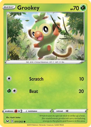 Grookey (011) (SSH-011) (Reverse Holofoil)