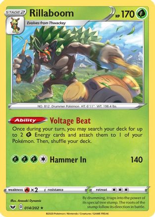 Rillaboom (014) (SSH-014) (Reverse Holofoil)