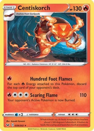 Centiskorch (SSH-039) (Reverse Holofoil)