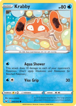 Krabby (042) (SSH-042) (Reverse Holofoil)