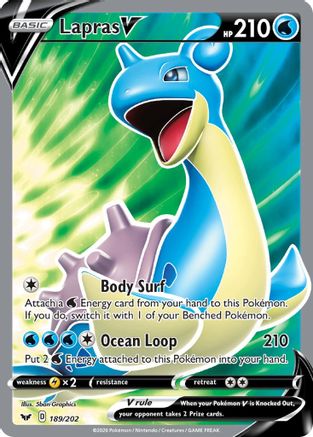 Lapras V (Full Art) (SSH-189) (Holofoil)