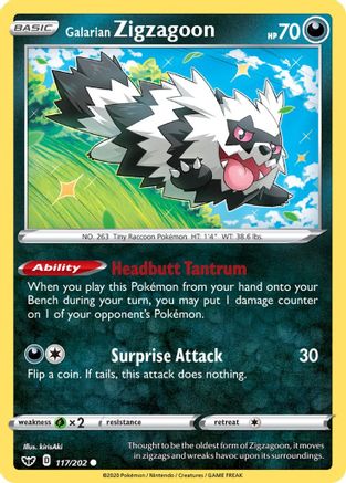 Galarian Zigzagoon (SSH-117) (Reverse Holofoil)