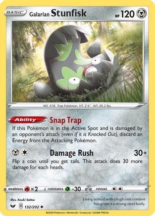 Galarian Stunfisk (SSH-132) (Reverse Holofoil)