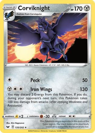Corviknight (SSH-135) (Reverse Holofoil)