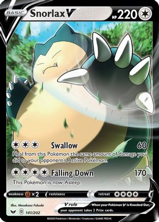 Snorlax V (SSH-141) (Holofoil)