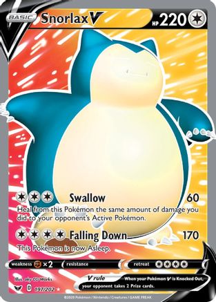 Snorlax V (Full Art) (SSH-197) (Holofoil)