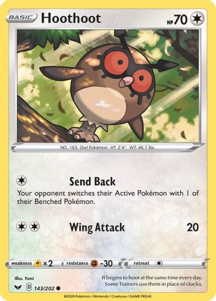 Hoothoot (SSH-143) (Reverse Holofoil)