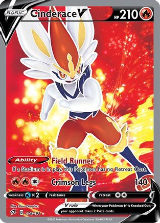 Cinderace V (Full Art) (RCL-178) (Holofoil)