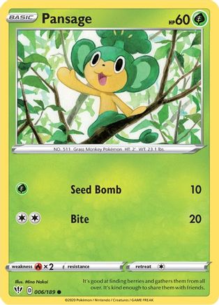 Pansage (DAA-006) (Reverse Holofoil)