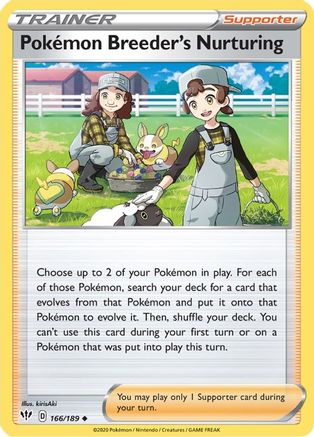 Pokemon Breeder's Nurturing (DAA-166) (Reverse Holofoil)