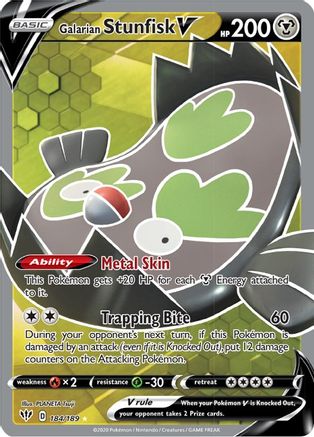 Galarian Stunfisk V (Full Art) (DAA-184) (Holofoil)