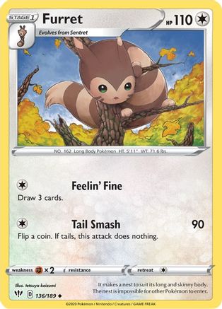Furret (DAA-136) (Reverse Holofoil)
