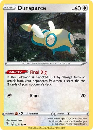 Dunsparce (DAA-137) (Reverse Holofoil)