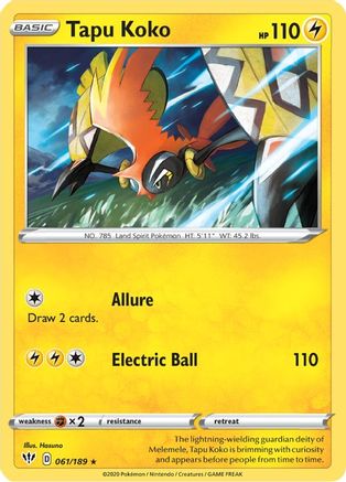 Tapu Koko (DAA-061) (Reverse Holofoil)