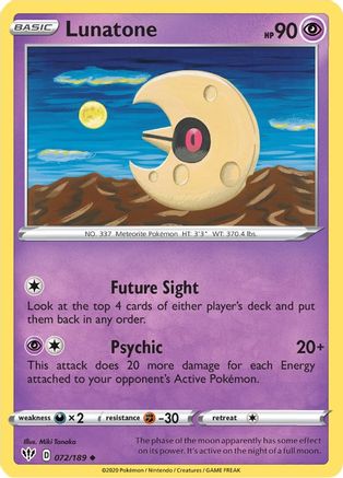 Lunatone (DAA-072) (Reverse Holofoil)