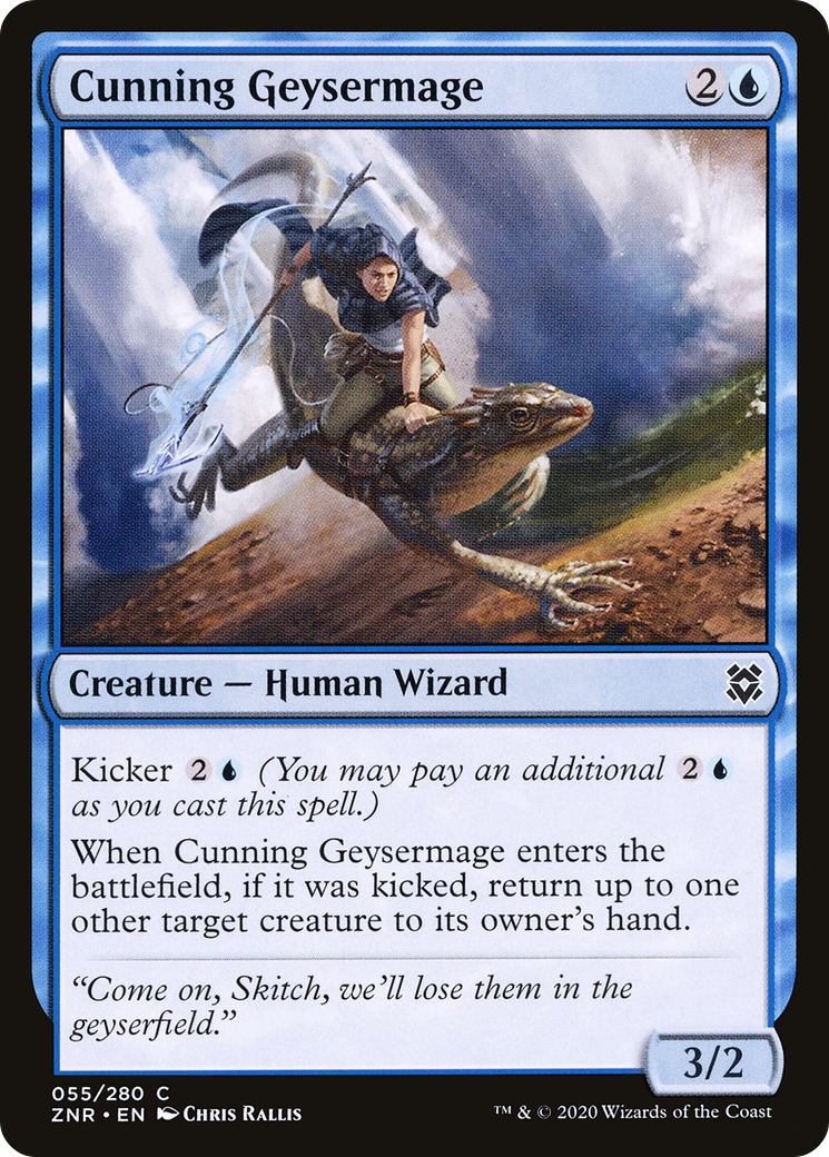 Cunning Geysermage (ZNR-055) (Foil)