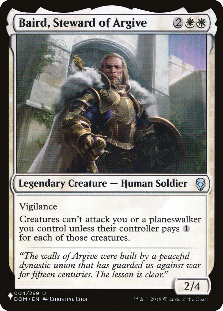 Baird, Steward of Argive (LIST-DOM-4)