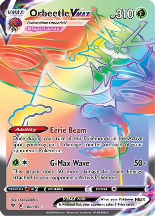Orbeetle VMAX (Secret) (VIV-186) (Holofoil)