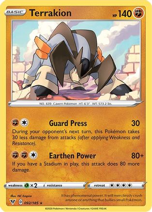 Terrakion (VIV-092) (Reverse Holofoil)