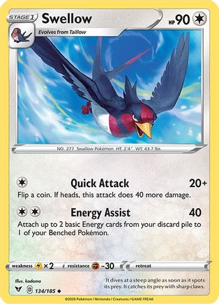Swellow (VIV-134) (Reverse Holofoil)