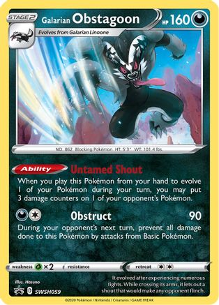 Galarian Obstagoon (SSP-SWSH059) (Holofoil)