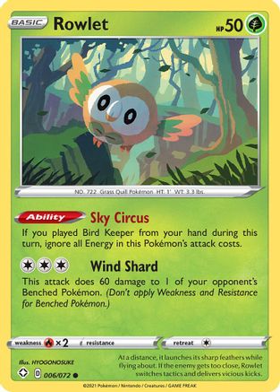 Rowlet (SHF-006) (Reverse Holofoil)