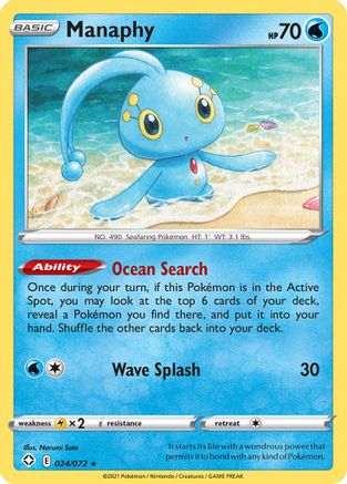 Manaphy (SHF-024) (Reverse Holofoil)