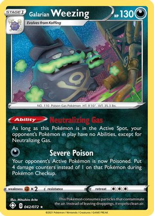 Galarian Weezing (SHF-042) (Holofoil)