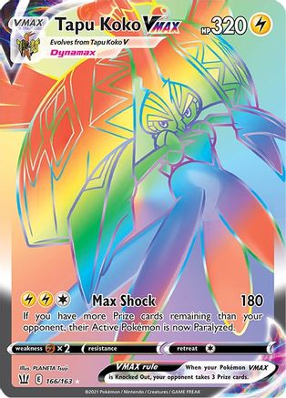 Tapu Koko VMAX (Secret) (BST-166) (Holofoil)
