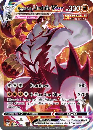 Single Strike Urshifu VMAX (Alternate Art Secret) (BST-168) (Holofoil)