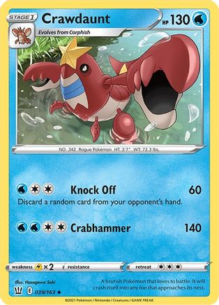 Crawdaunt (BST-039) (Reverse Holofoil)