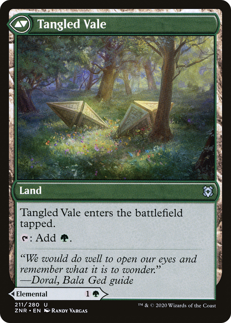 Tangled Florahedron // Tangled Vale (ZNR-211) (Foil)