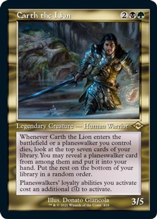 Carth the Lion (Retro Frame) (MH2-418) (Etched Foil)